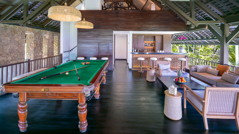 Elite Havens - Villa Asta - Bali Indonesia - Billiards and bar pavilion